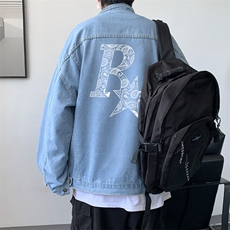 牛仔夹克男大码牛仔外套男茄克NJ77328-P60，男装夹克，电商A040