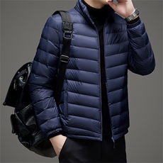 BA52217钱塘2020-2新款休闲简约冬季厚款中年男士羽绒服外套P90，男装羽绒服，钱塘207-2