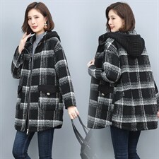 中长款自主图2022年冬季91%(含)-95%(不含)其他长袖，女装毛呢外套，独衣靓