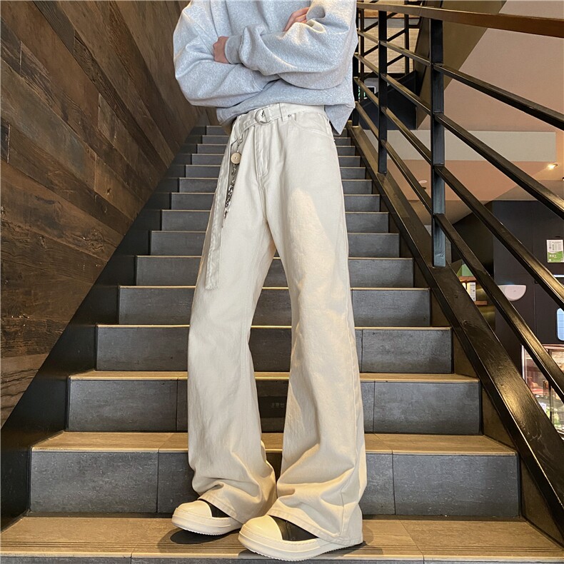 抖音品质春季新款美式高街腰带宽松休闲裤B315-K25616-P65控88,男装休闲裤,电商B315