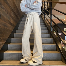 抖音品质春季新款美式高街腰带宽松休闲裤B315-K25616-P65控88，男装休闲裤，电商B315