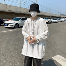 扎染港风hiphop炸街上衣ins潮长袖t恤百搭高街chic卫衣W1540-P27，男装卫衣，星座512-2