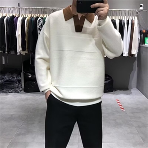 JY687-P60 新款开衫毛衣美式复古休闲慵懒风V领针织衫图片