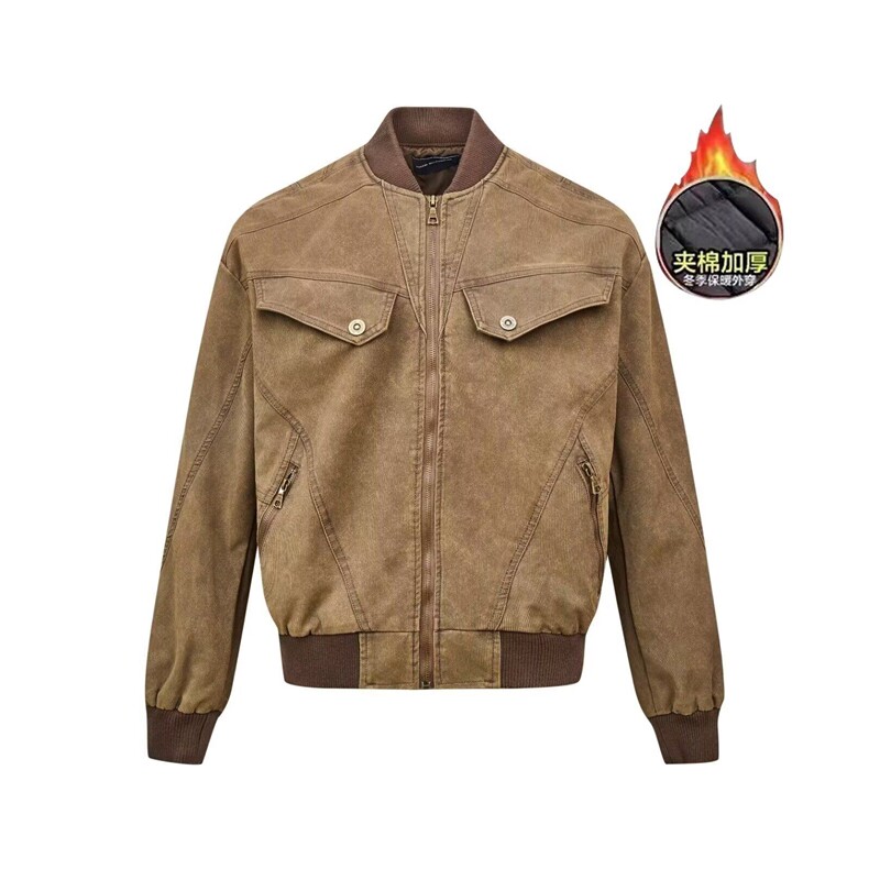美式复古工装夹克男做旧宽松外套潮牌机车棒球服310A-4-JK96-P94,男装夹克,星座310A-4