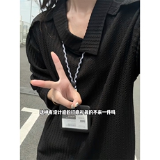 XZ809A/SYR17/特P25/控48肌理感设计感翻领长袖POLOT恤卫衣，男装T恤，星座809A(原222-1)