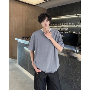 8XL-M 高品质！！特大码冰丝速干T恤男透气短袖上衣纯色DX314P25图片