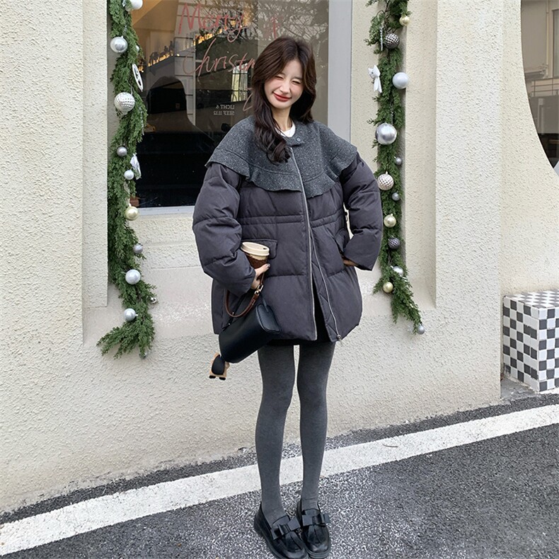 25冬装新现货主推圣诞款呢子拼接羽绒服2D044-2526-P280-K418,女装羽绒服,2D044