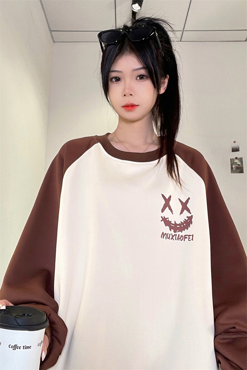 抖音供货、重磅显瘦圆领卫衣秋插肩袖宽松D223A-DY-WY509-P65,男装卫衣,电商019-1