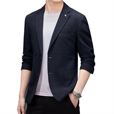 DJ3053钱塘2020-3新款时尚休闲简约百搭中年男士西服外套P152，男装西服，钱塘207-3