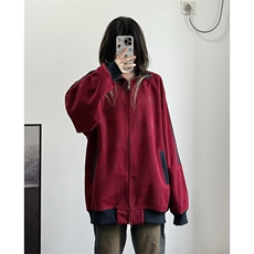 抖音得物高品质美式高街重磅结构设计拼接织带立领卫衣外套CM42，男装卫衣，电商A486