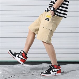 A003-HK7013-P45 夏装时尚男装贴标潮牌工装裤 卷帘门2图片
