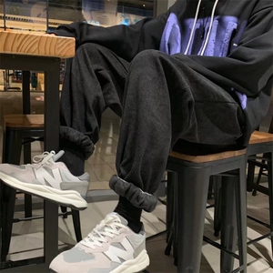 男秋冬加绒束脚灯芯绒休闲裤K156P40图片