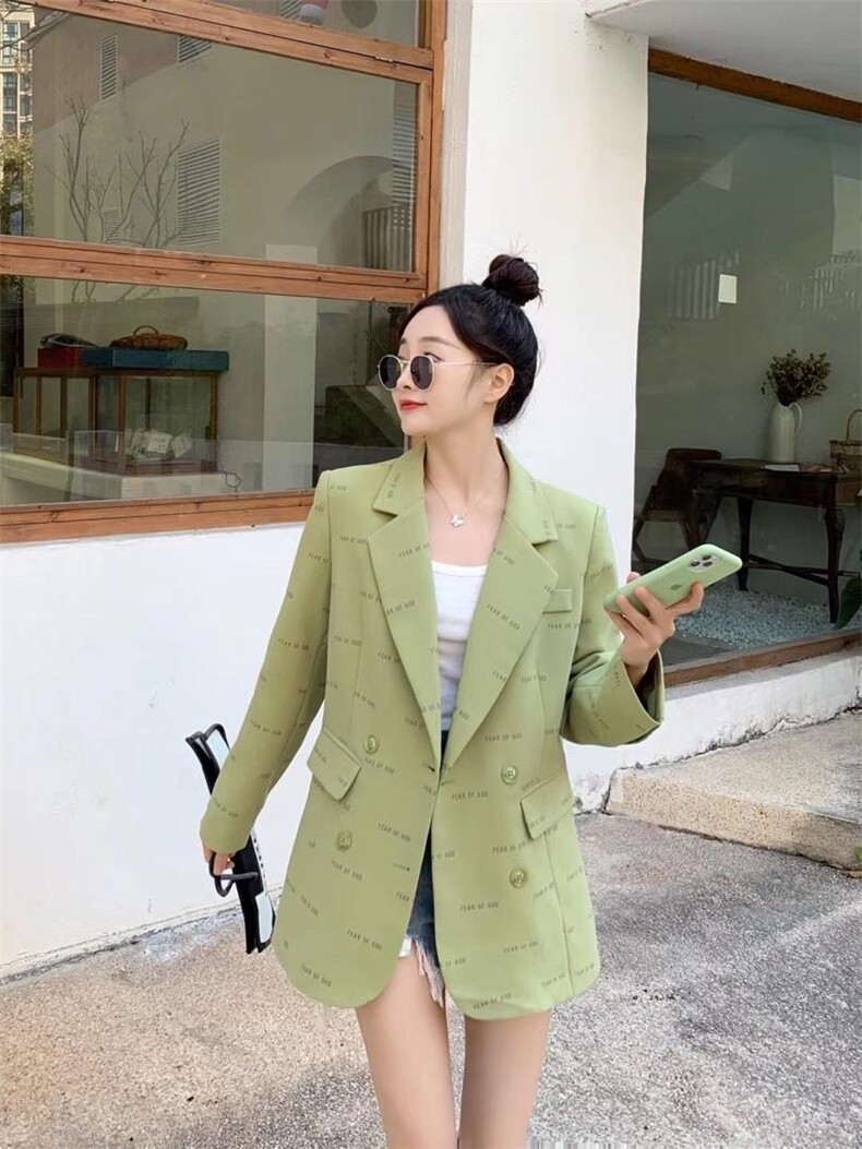 字母西装，女装西装，吉之红