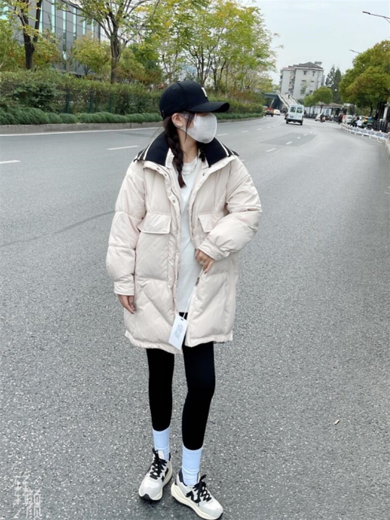 韩版中长款羽绒服，女装羽绒服，玩美