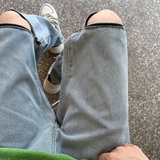 青春流行ins男直筒水洗牛仔裤N1337P38，男装牛仔裤，星座1116-2