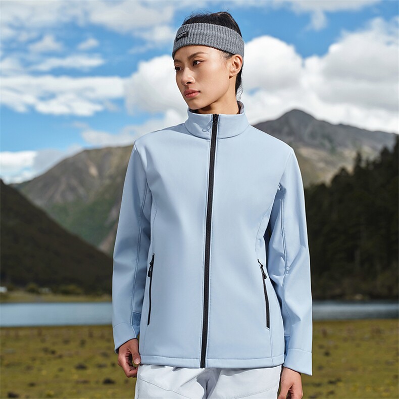 2025秋冬百搭时尚简约立领软壳冲锋衣，女装短外套，衫都服饰