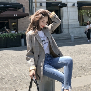 款点击收藏好主推大货C32新款格子小西装外套女图片