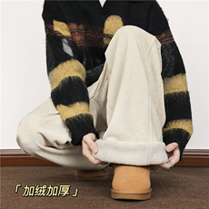 2025冬季美式灯芯绒加绒麻绳设计休闲裤B315-K25886JR-特p45控88，男装卫衣，电商B315