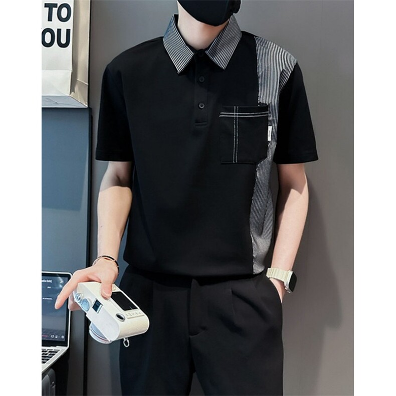 翻领短袖polo衫男休闲百搭青年t恤2025夏季男士带领半袖TP04,男装Polo衫,星座1116A（原606A-3）
