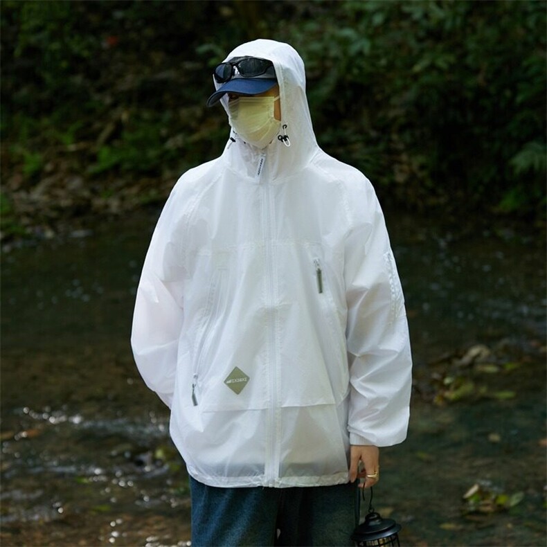 户外防晒衣男女纯色夏透气防紫外线情侣防晒服连帽外套W6571-P47，男装防晒衣，星座412-2