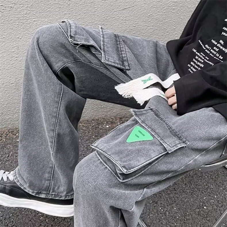 牛仔裤男秋季潮大码休闲裤子高街WK542P43,男装牛仔裤,星座1116-2