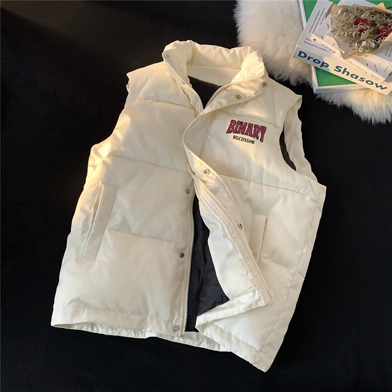 地毯时尚字母印花面包服立领保暖羽绒马甲A247-MJ106 P115控158图片