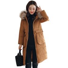 棉衣/棉服通勤连帽拉链2020年冬季长袖加厚修身口袋拼接韩版时尚，女装棉衣/棉服，瑶迪依秀