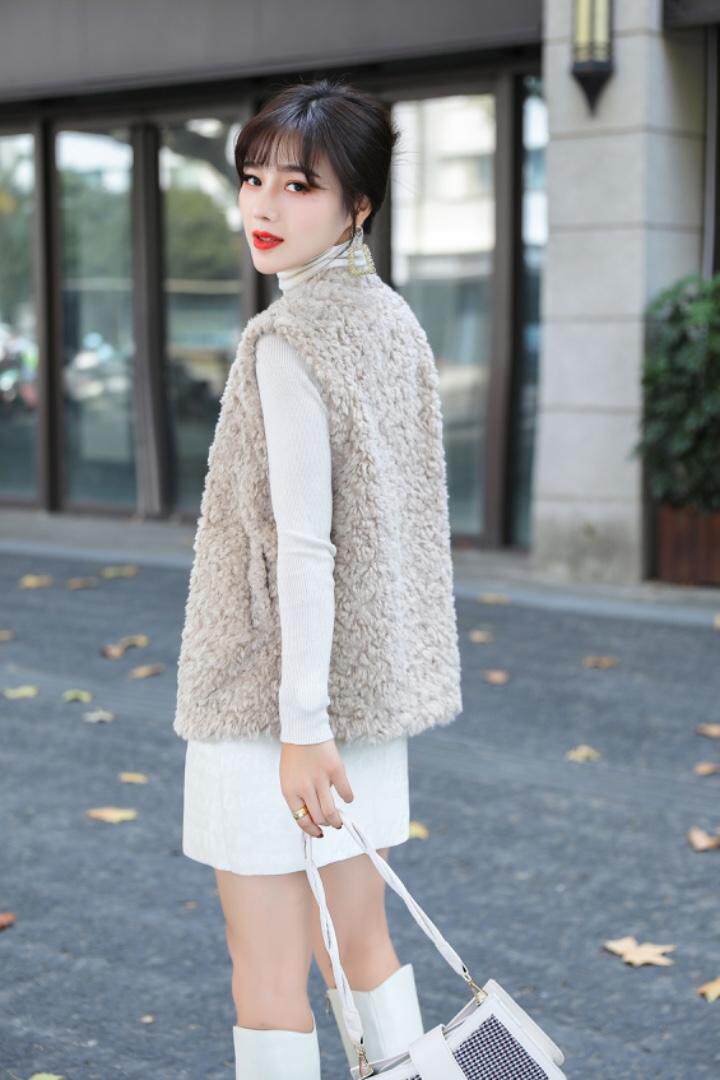 皮毛一体背心，女装背心吊带，千禧宏运