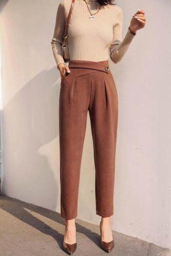 呢料小脚裤，女装，盛歌玛
