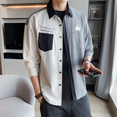个性衬衫男长袖宽松休闲百搭韩版潮流时尚秋装DS937T，男装衬衫，电商A102
