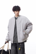 冬季clean纯色棒球服领棉服加厚短款棉衣HZ8815-特P68不议价，男装棉衣，星座610B-1