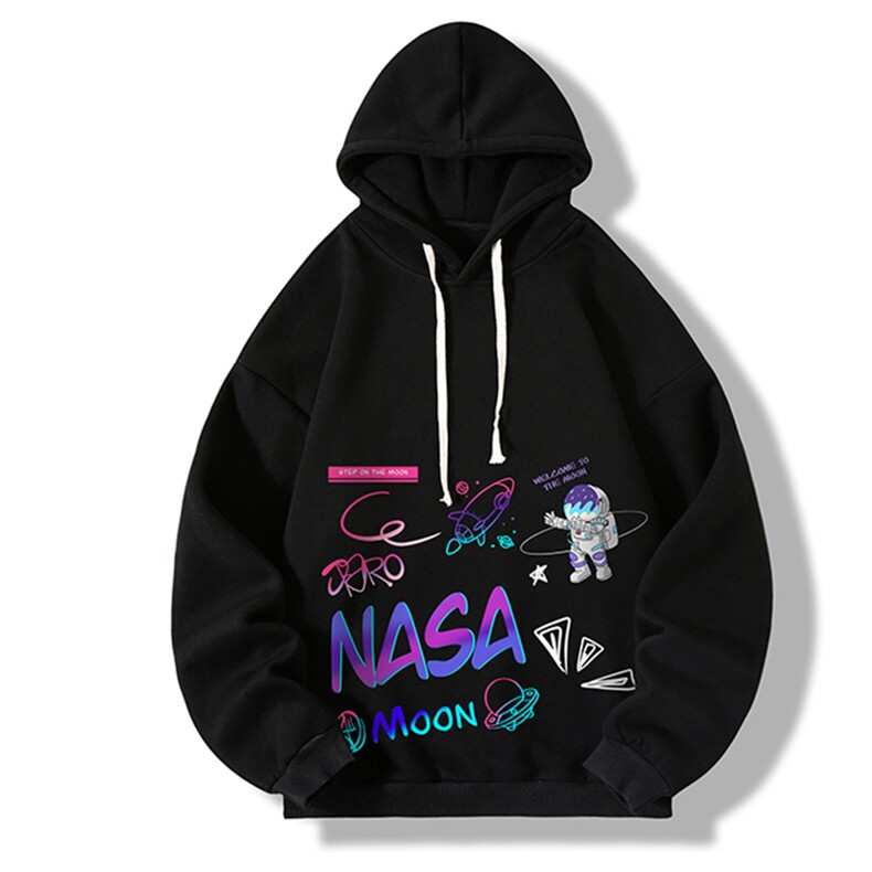 纯棉连帽卫衣男大码运动帽衫宽松薄WY2186-P35加绒款-P40NASA,男装卫衣,电商A040