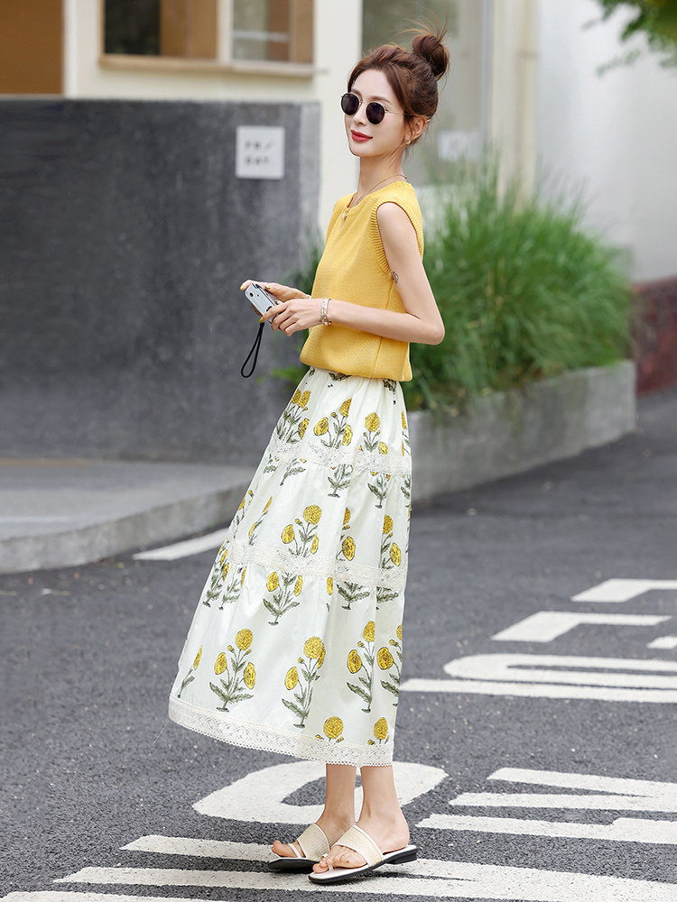 套装裙2025夏新款巨好看的韩系绝美漂亮小香风减龄无袖出游两件套,女装套装/套裙,奕薇雅