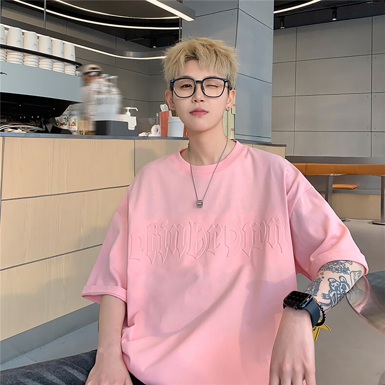 港风钢印字母潮短袖T恤男DT77775P25块特价控48：供抖音视频,男装T恤,星座227-7
