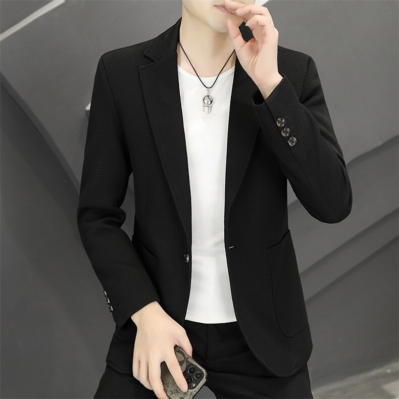 新款春秋帅气休闲韩版时尚潮流修身男士小西服外套-P90,男装西服,星座613B