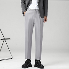 春夏季九分小西裤男直筒弹力休闲裤男士轻奢百搭裤子男青年外贸，男装西裤，星座224-3