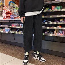 运动风2021加绒九分休闲裤潮流百搭长裤 TY040-1-P35加绒批40图片
