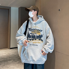 秋款美式重磅华棉男士宽松连帽卫衣XZ310B-W113-P50加绒P60，男装卫衣，星座310B