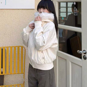 1506-1/G36240/P99女冬羊羔毛厚外套 2025 新款保暖派克棉服图片