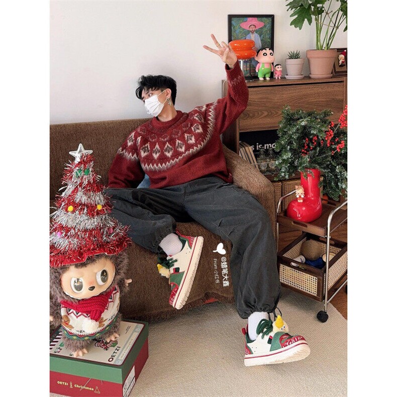 【有货】MY369CC-特P65费尔岛圣诞毛衣男女情侣装针织衫外套,男装针织衫/毛衣,星座1007（原301D）
