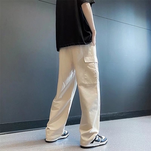 工装裤男士日系复古休闲裤宽松裤子直筒阔腿垂感长裤UK97-P40图片