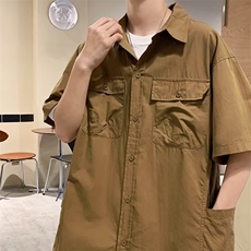 文艺衬衫潮夏季青春流行男圆领百搭日系气质W2212P38，男装衬衫，星座1116-2