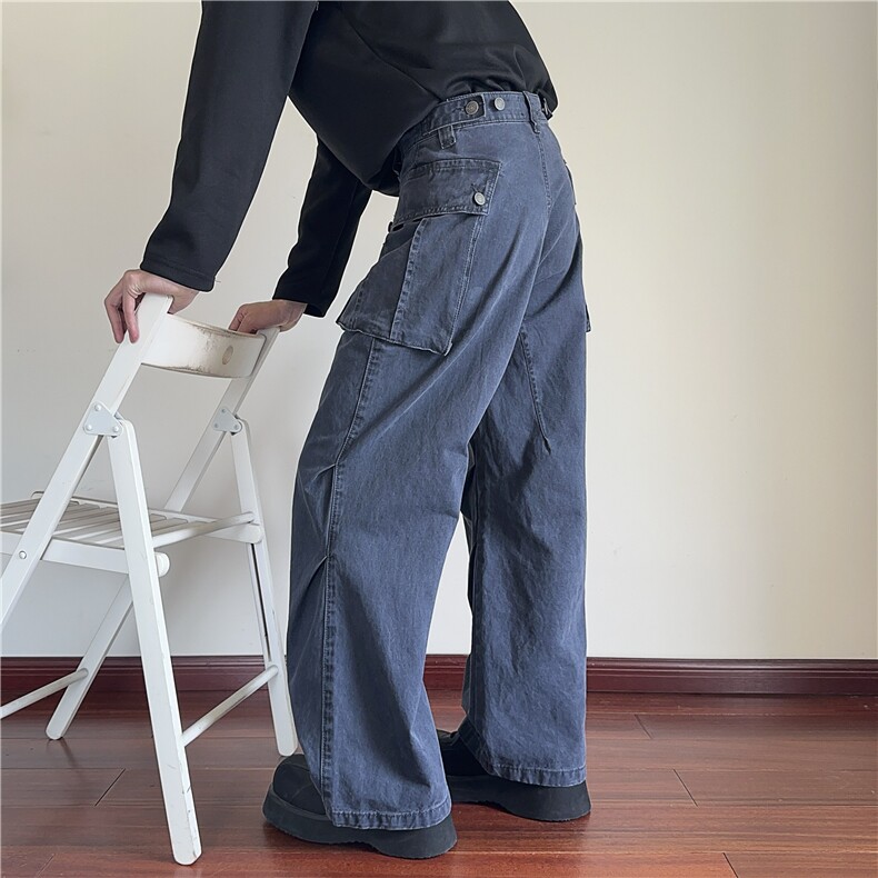 2025春季新款美式高街大口袋宽松休闲工装裤B315-K25622-p70控98，男装工装外套，电商B315