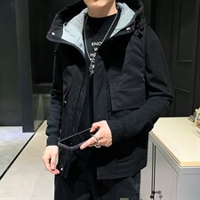 80%灰鸭绒冬装新款羽绒连帽马甲男大码无袖背心外套8502，男装背心/马甲，电商D240-242