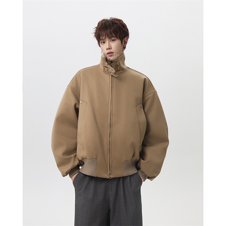 座山雕毛呢短款大衣棉服宽松立领加厚保暖棉衣外套-MY05特P110,男装棉衣,电商B289