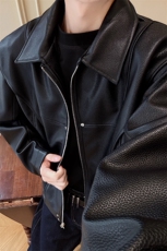 皮衣外套男25新款美式机车秋季痞帅飞行员夹克男XZ514-PY2612-P98，男装皮衣，星座514-2(原B239)