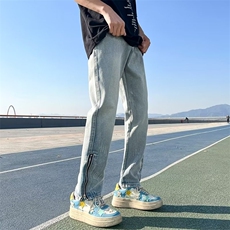 牛仔裤男春季潮大码休闲裤子高街N750P48，男装牛仔裤，星座1116-2