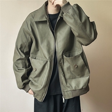 主推现货PU皮夹克外套宽松皮衣A351-AP2401-P110，男装夹克，电商A351