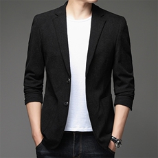 口袋中年时尚翻领上衣单排扣2023年春季长袖裤子西服BGW310，男装西服，钱塘6003（原4033）