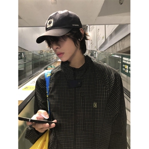 网图cleanfit翻领格子短款外套男款美式复古工装夹克JK1028-特P70,男装夹克,星座1007（原301D）
